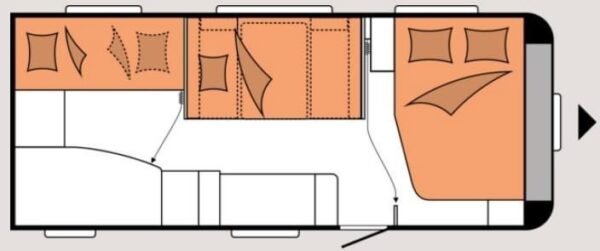 Caravane HOBBY Hobby 545 KMF Excellent Edition 
Caravane familiale idéale avec cabine – Image 21